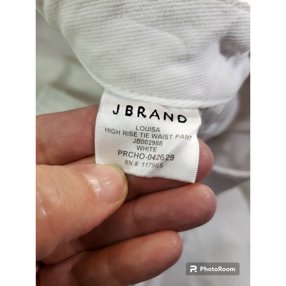 J Brand | White Louisa High Rise Tie Waist jeans | Size 32 - Picture 7 of 9